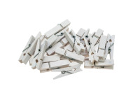 Klamerki ozdobne 3,5cm białe SPB35 Brewis